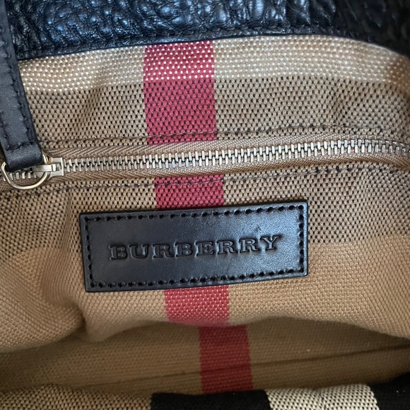 Burberry Maidstone small leather and canvas bag crossbody top handle - Picture 3 of 5